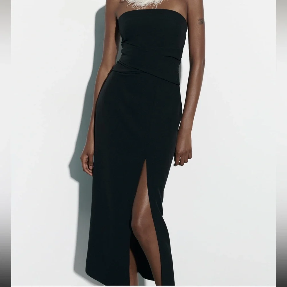 Zara strapless midi dress - Picture 2 of 7